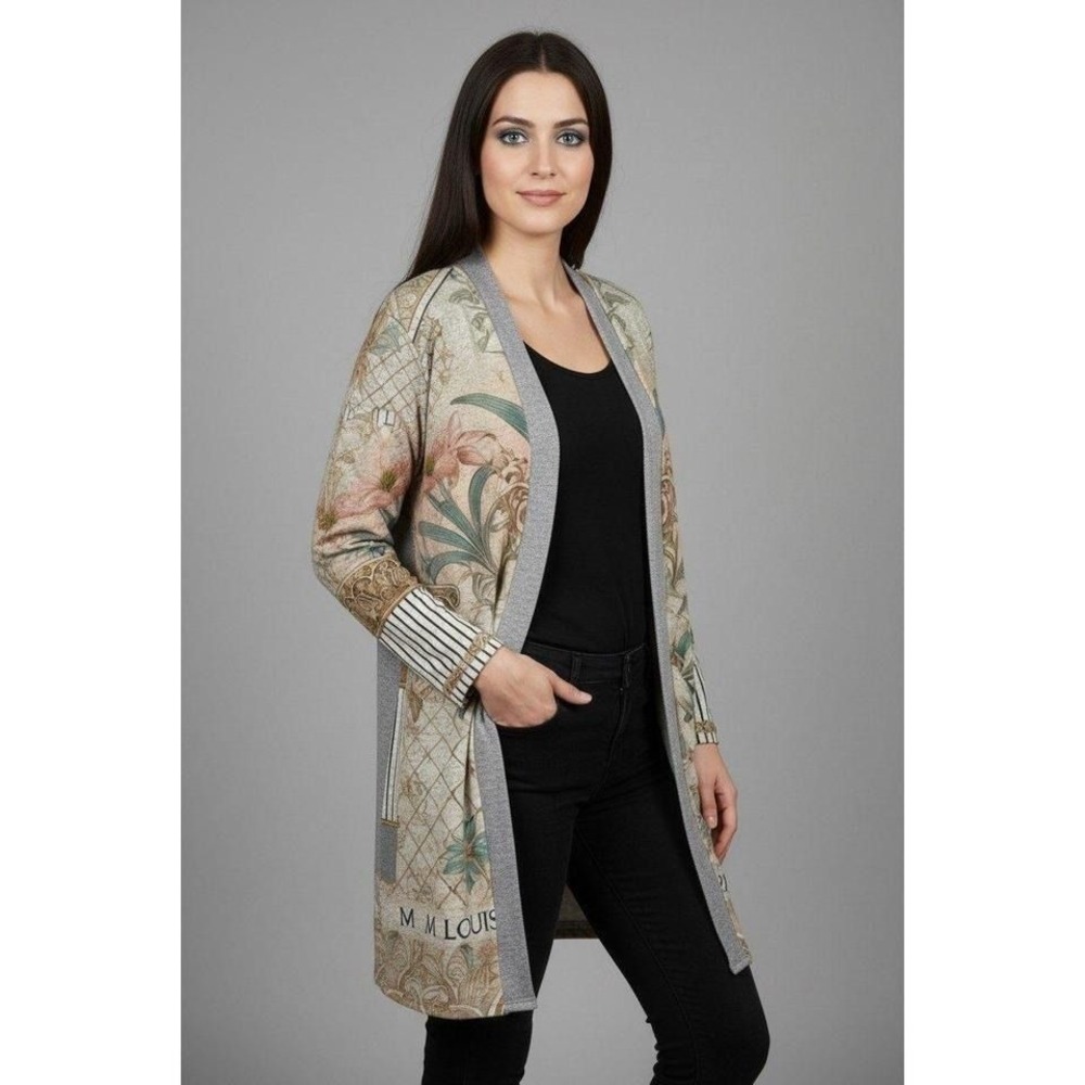Art Deco Plus Size Duster Cardigan | Louis Marie Antoinette Long Sweater Coat